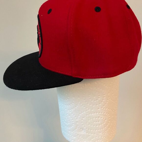 Affliction Cap Hat Unisex  Snapback Color Red Live Fast Patched Front and Back - Picture 5 of 14